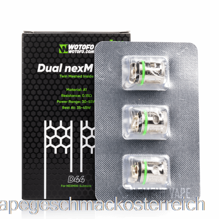 Wotofo Nexmini Ersatzspulen 0,15 Ohm D44 Dual Nexmesh Spulen Vape Geschmack